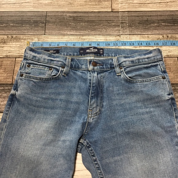 Hollister Epic Flex Skinny Jeans Men’s 30x32 Light Wash Blue Denim - Picture 4 of 11